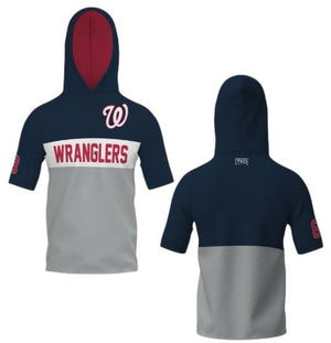 Elite Short Sleeve Hoodie | Navy & Grey