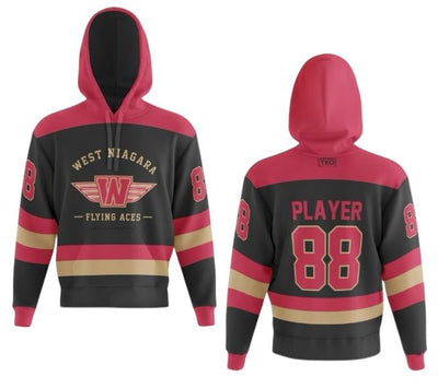 West Niagara Flying Aces Elite Hoodie | Black/Red