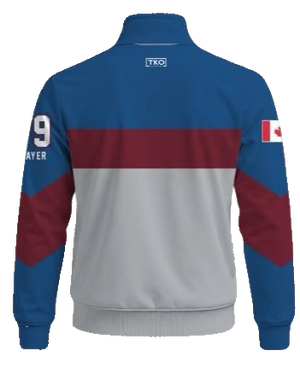 Tillsonburg Twisters Elite Track Jacket | Grey/Blue Chevron