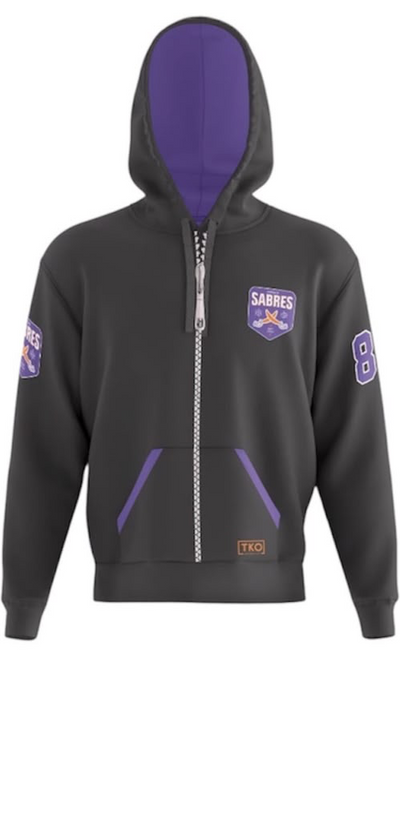 Oxford Sabres Elite Full-Zip Up Hoodie | Black/Purple