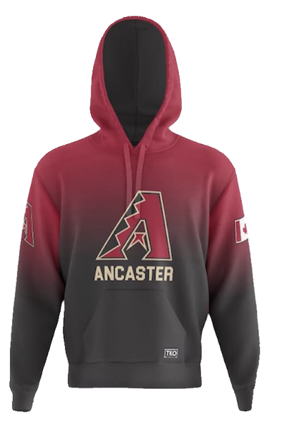Ancaster D-Backs Elite Hoodie | Black/Red Fade