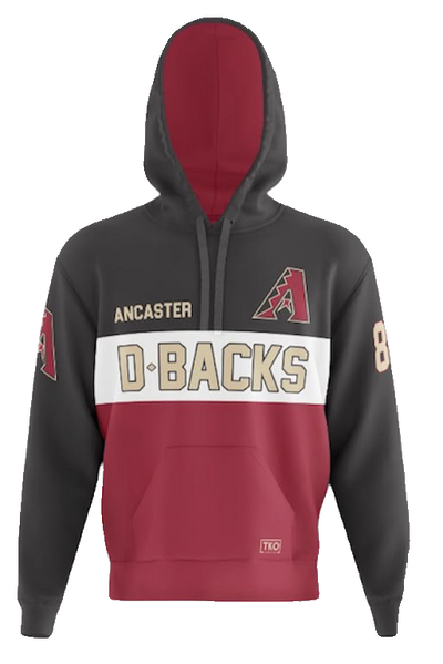 Ancaster D-Backs Elite Hoodie | Black/Red Stripe