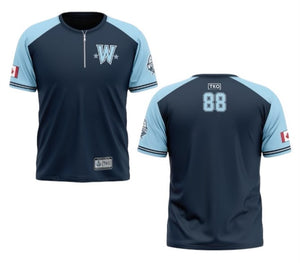 Woodstock HPP Baseball Elite Cage Jacket | Navy/Light Blue