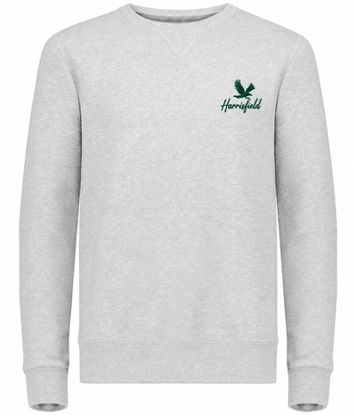 Harrisfield Falcons Adult Russell Dri-Power Fleece Crew Sweatshirt | Ash | Small Logo