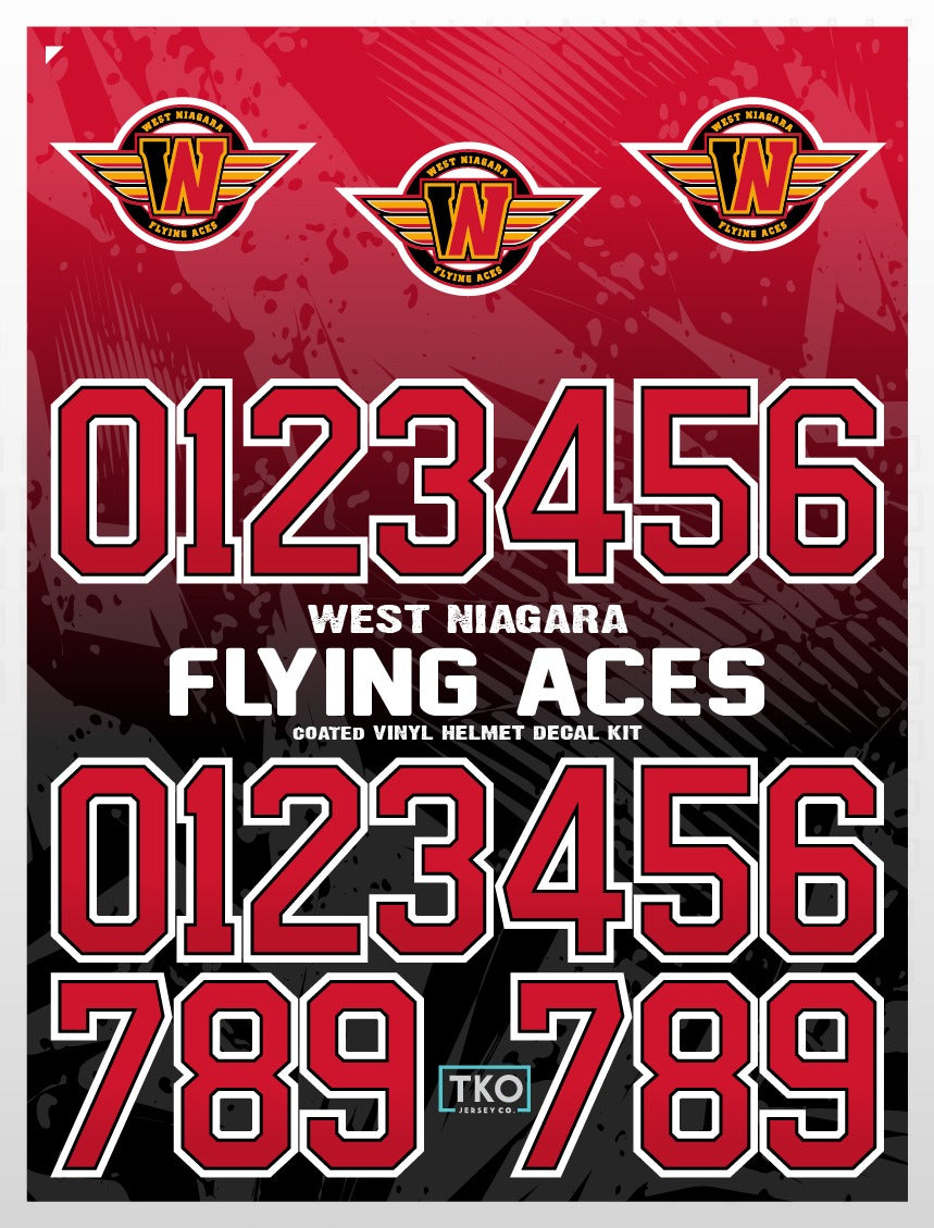 West Niagara Flying Aces Helmet Stickers