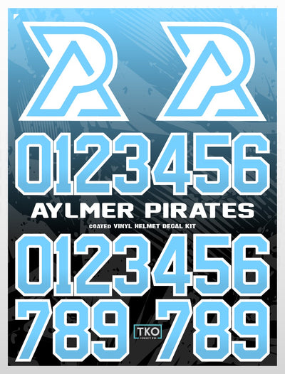 Aylmer Pirates Helmet Stickers | Design 1