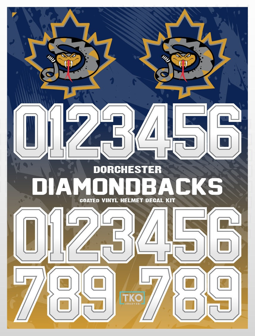 Dorchester Diamondbacks Fastball Helmet Stickers