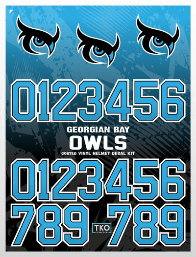 Georgian Bay Owls Helmet Stickers