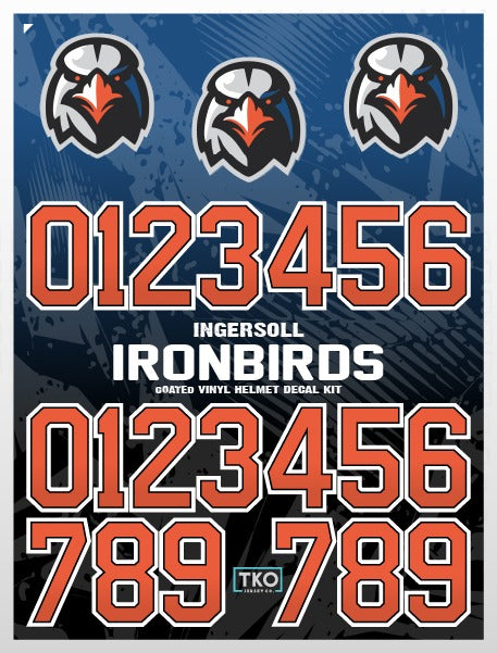 Ingersoll Ironbirds Helmet Stickers