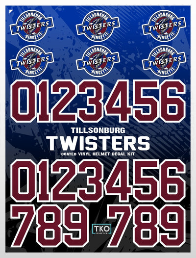 Tillsonburg Twisters Helmet Stickers