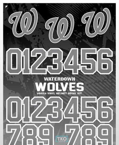 Waterdown Wolves Helmet Stickers