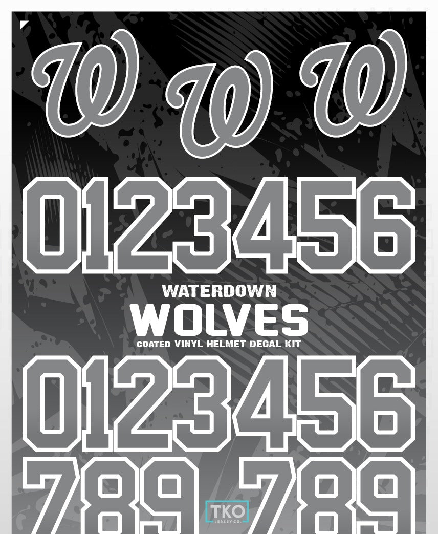 Waterdown Wolves Helmet Stickers