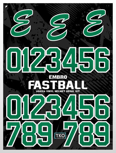 Embro Fastball Helmet Stickers