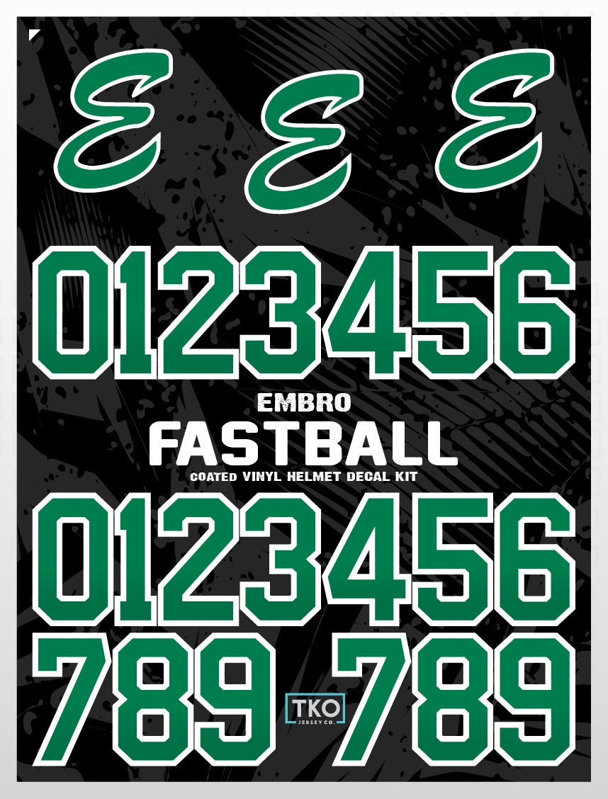 Embro Fastball Helmet Stickers