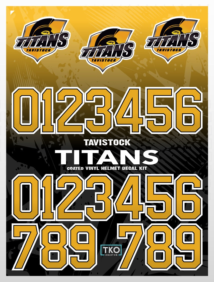 Tavistock Titans Helmet Stickers