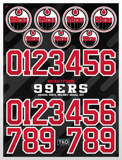 Brantford 99ers Helmet Stickers
