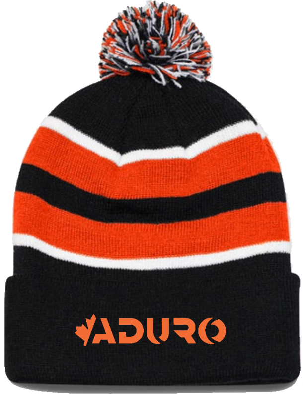 Knit Fold Over Pom-Pom Beanie