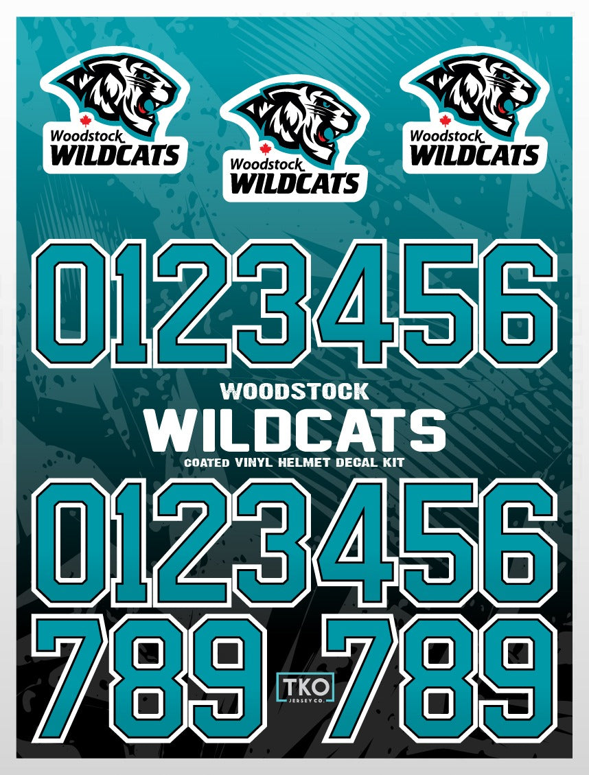 Woodstock Wildcats Helmet Stickers