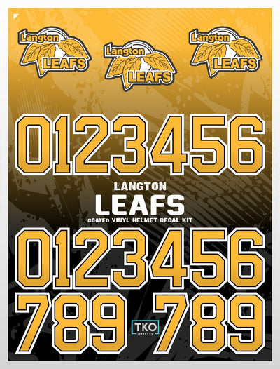 Langton Leafs Helmet Stickers