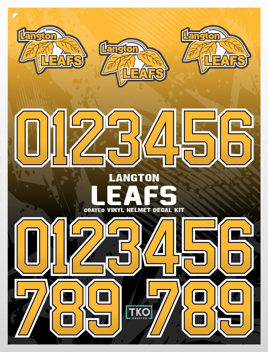 Langton Leafs Helmet Stickers