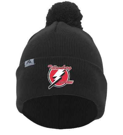 Knit Fold Over Pom-Pom Toque