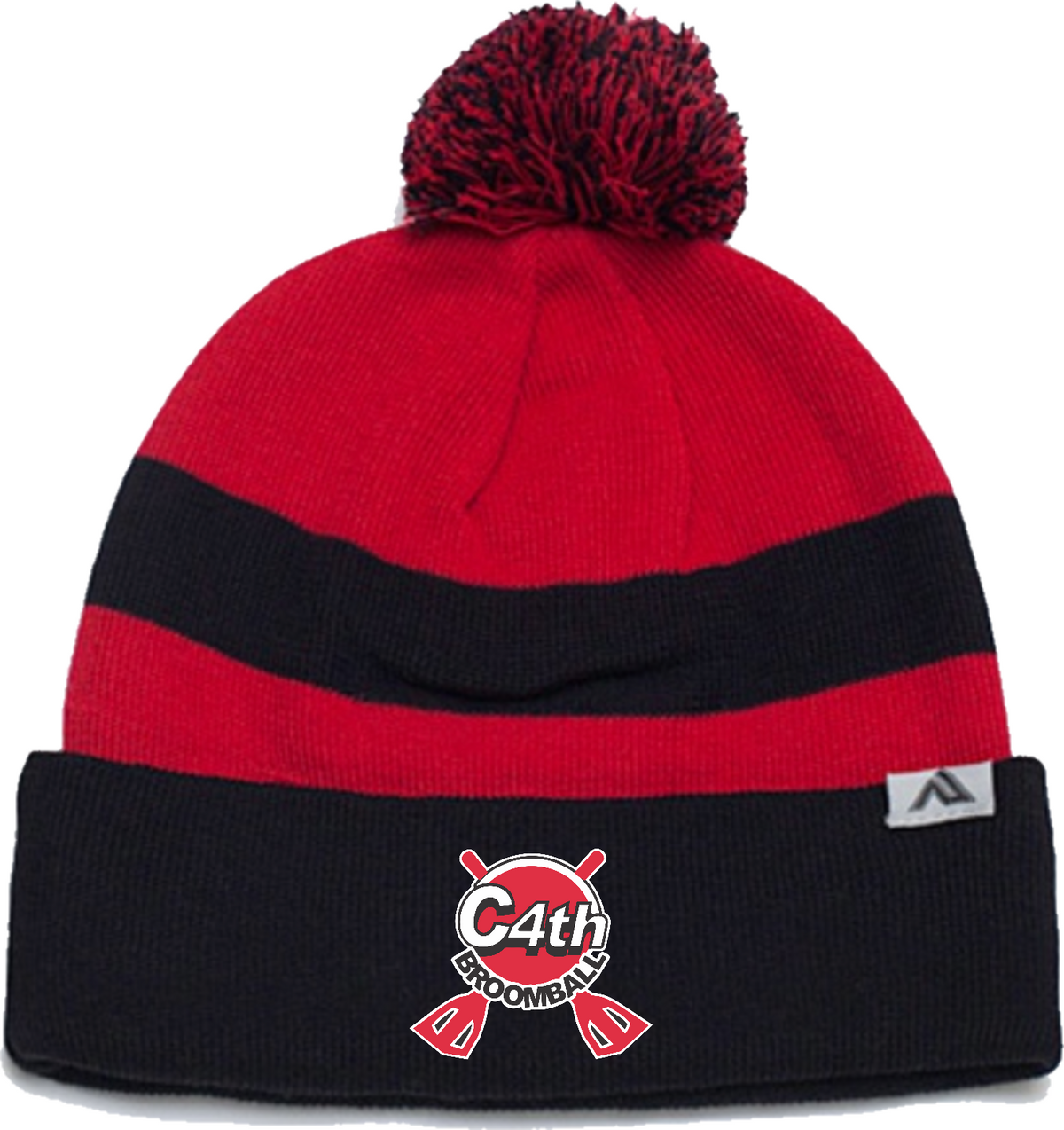 Knit Fold Over Pom-Pom Beanie