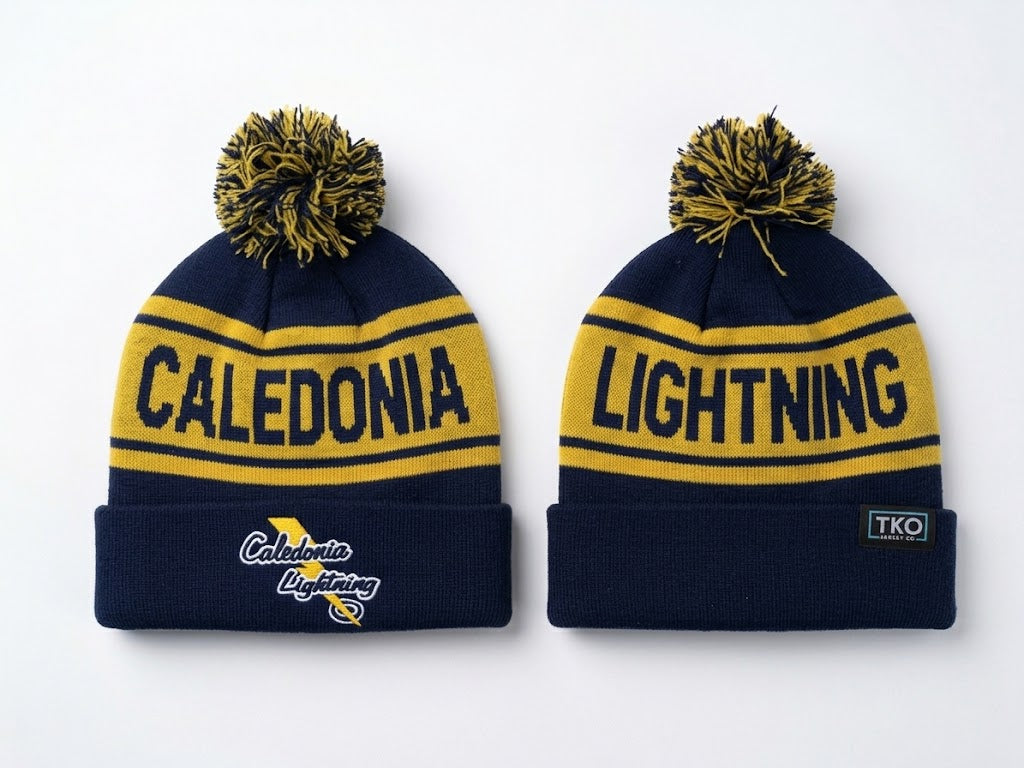 Caledonia Lightning Elite Beanie | Pom Stripe