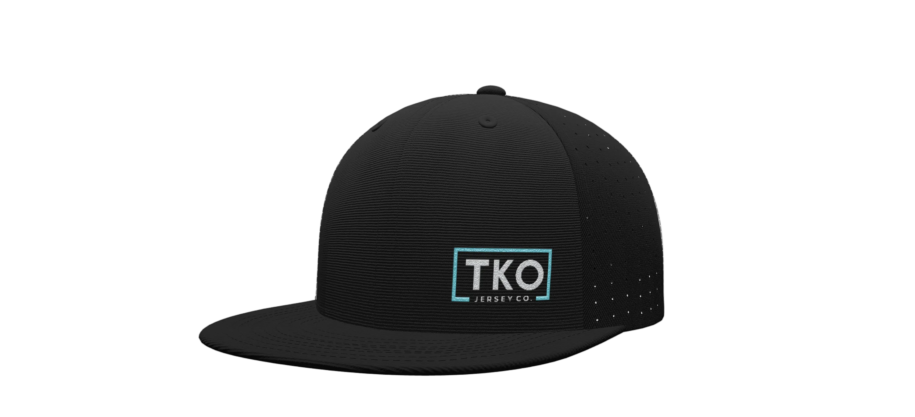 Black cap with TKO logo on a white background