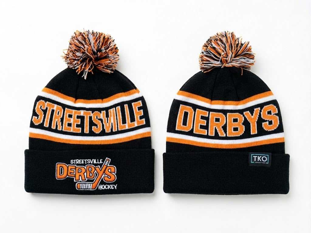 Streetsville Derbys Elite Beanie | Pom Stripe