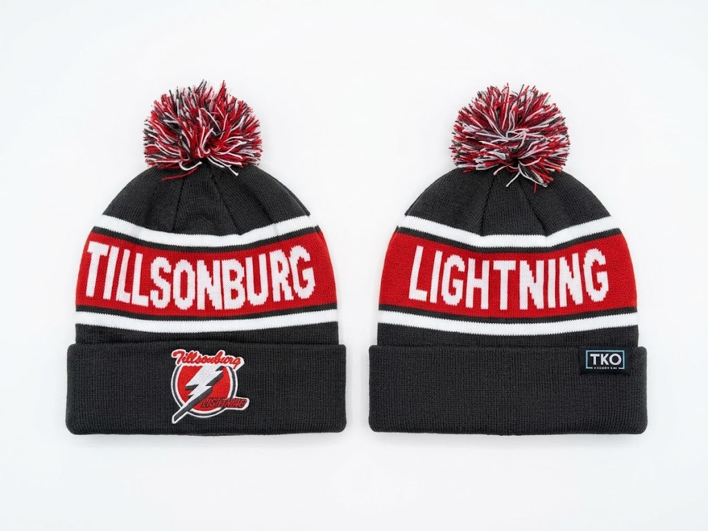 Tillsonburg Lightning Elite Beanie | Pom Stripe
