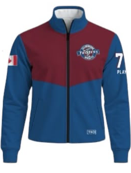 Tillsonburg Twisters Elite Track Jacket | Maroon/Blue