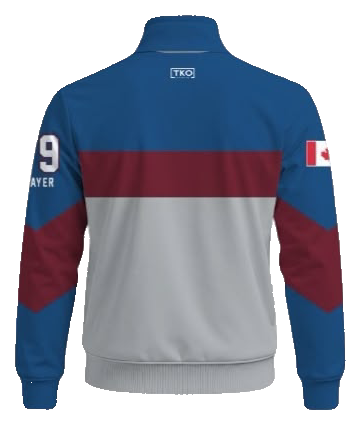 Tillsonburg Twisters Elite Track Jacket | Grey/Blue Chevron