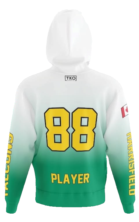 Harrisfield Falcons Elite Hoodie | White/Green Fade