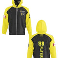 Elite Full Zip Hoodie | Black & Yellow
