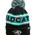 Wildcats Toque | Pom Black & Teal