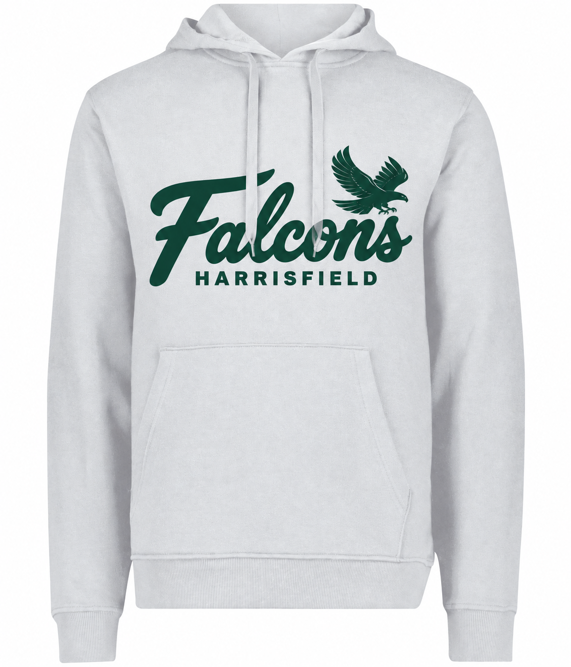 Harrisfield Falcons Adult Augusta 60/40 Fleece Hoodie | White