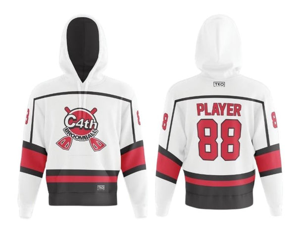 Seaforth Broomball Elite Hoodie | White Jersey Replica