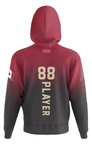 Ancaster D-Backs Elite Hoodie | Black/Red Fade