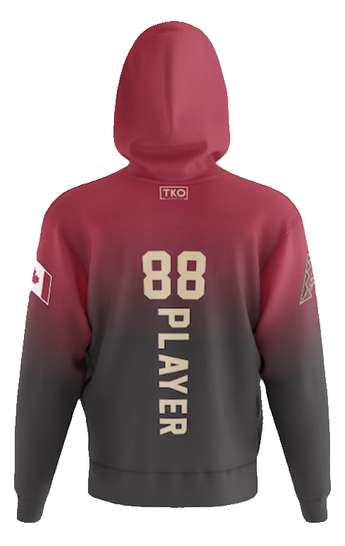 Ancaster D-Backs Elite Hoodie | Black/Red Fade