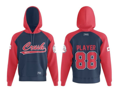 Elite "Navy" Hoodie- Red Sleeves
