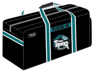 Paris Thunder Hockey Bag | Goalie (40" x 20" x 20") (Includes Name and Number)