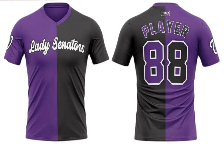 Elite V-Neck T-Shirt | Purple & Black
