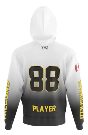 Harrisfield Falcons Elite Hoodie | White/Black Fade