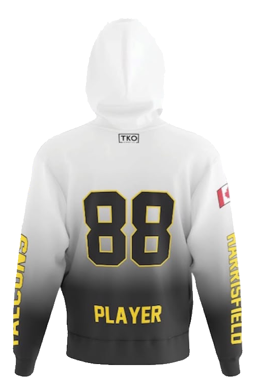 Harrisfield Falcons Elite Hoodie | White/Black Fade